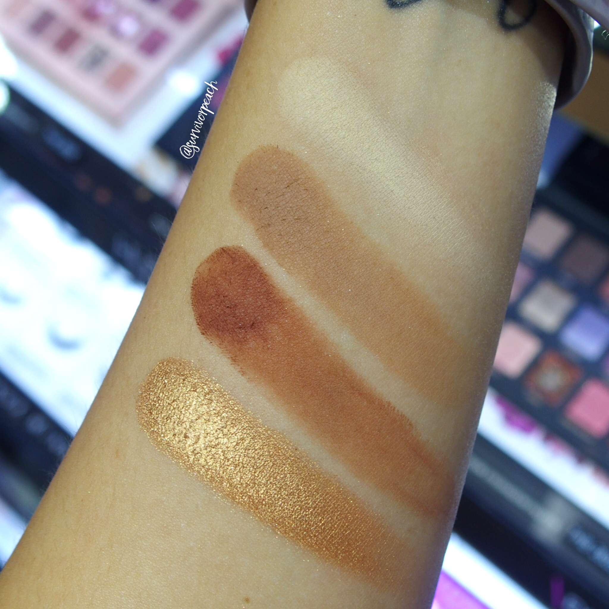 Huda Beauty Obsessions Palette swatches - Warm Brown Obsessions
