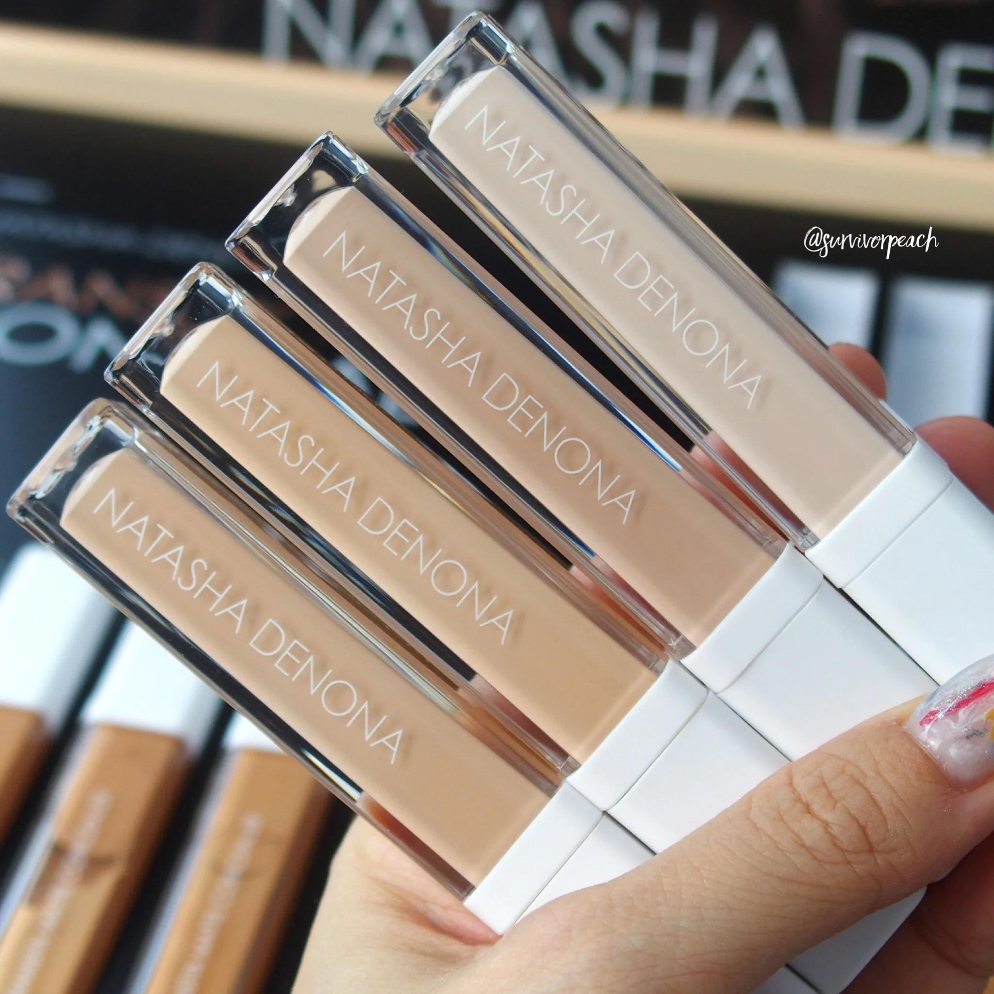 Natasha Denona Transfix Matte Concealer 1N Neutral, 2R Red, 3W Warm, 4N Neutral