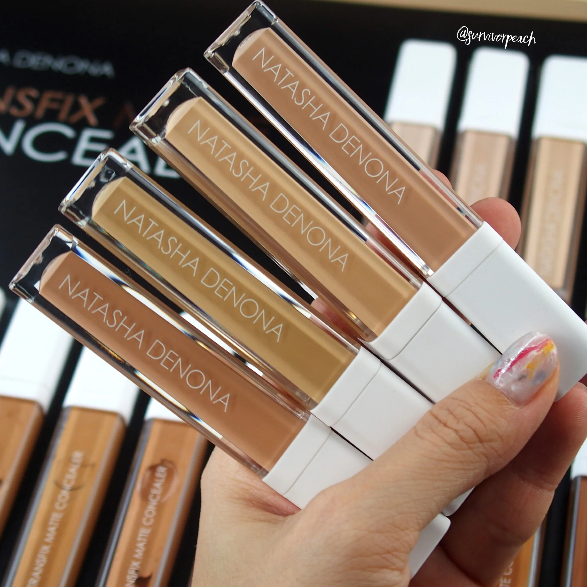 Natasha Denona Transfix Matte Concealer - 5R Red, 6 NY Neutral Yellow, 7Y Yellow, 8R Red