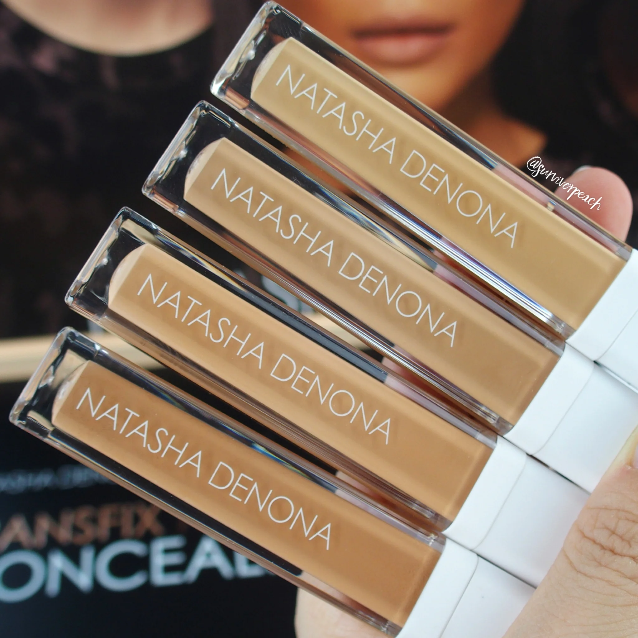Natasha Denona Transfix Matte Concealers- 9WY Warm Yellow, 10 N Neutral, 11W Warm, 12W Warm