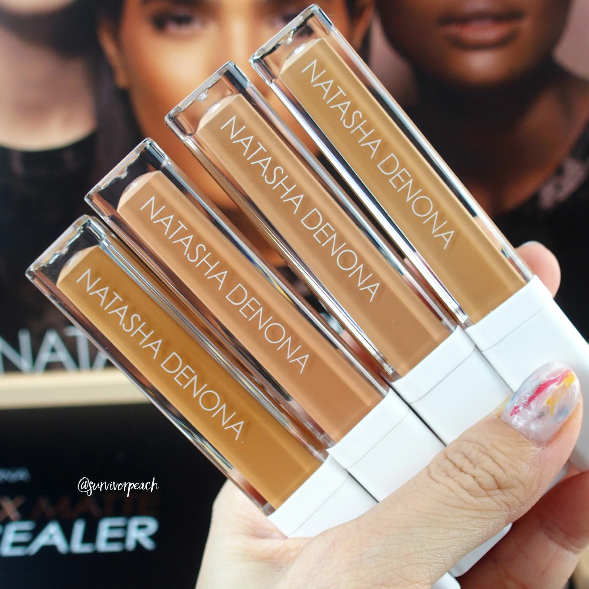 Natasha Denona Transfix Matte Concealer - 13NW Neutral Warm, 14 NW Neutral Warm, 15R Red, 16WY Warm Yellow