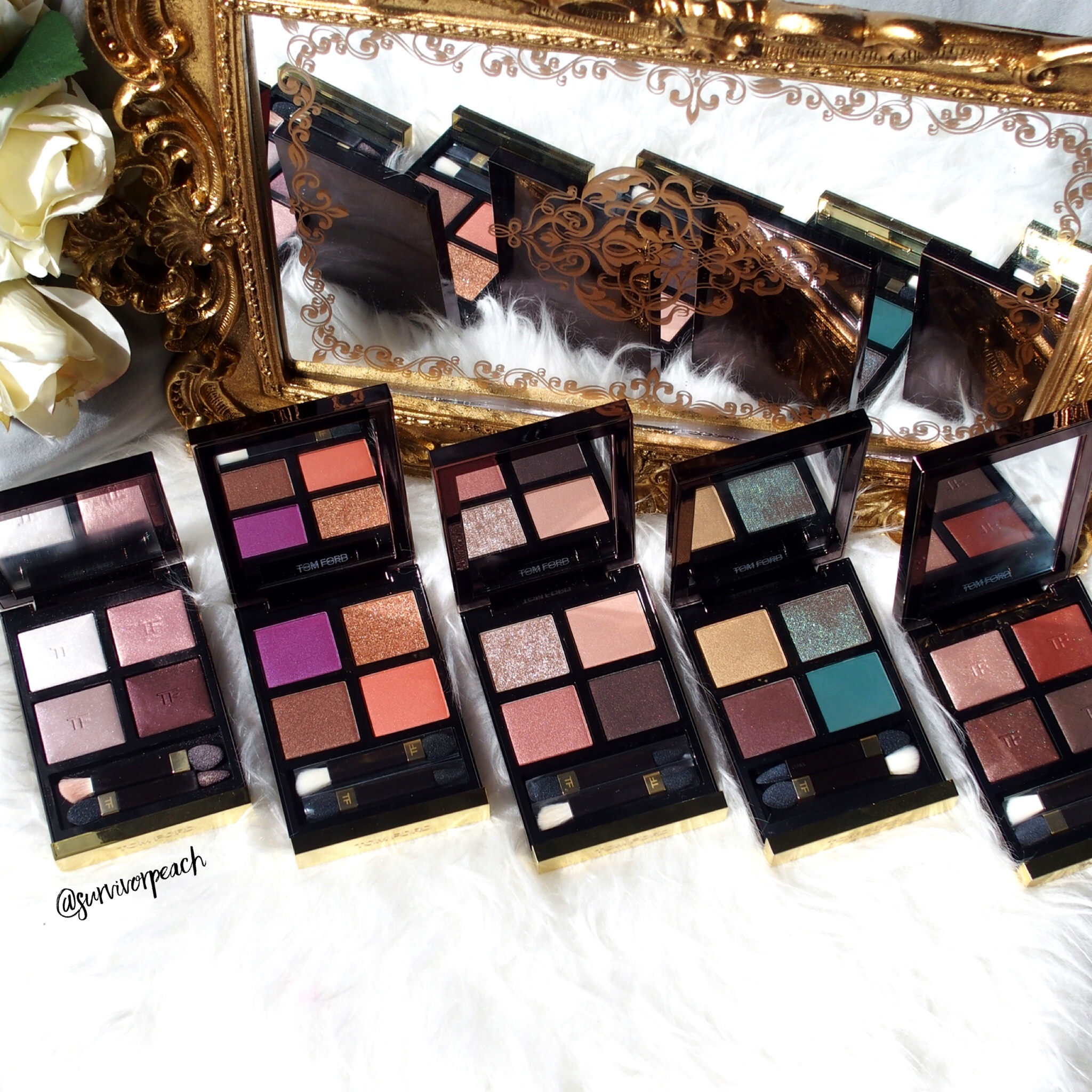 Tomford Beauty Disco Dust & Leopard Sun Eyeshadow Quad Swatches —  Survivorpeach