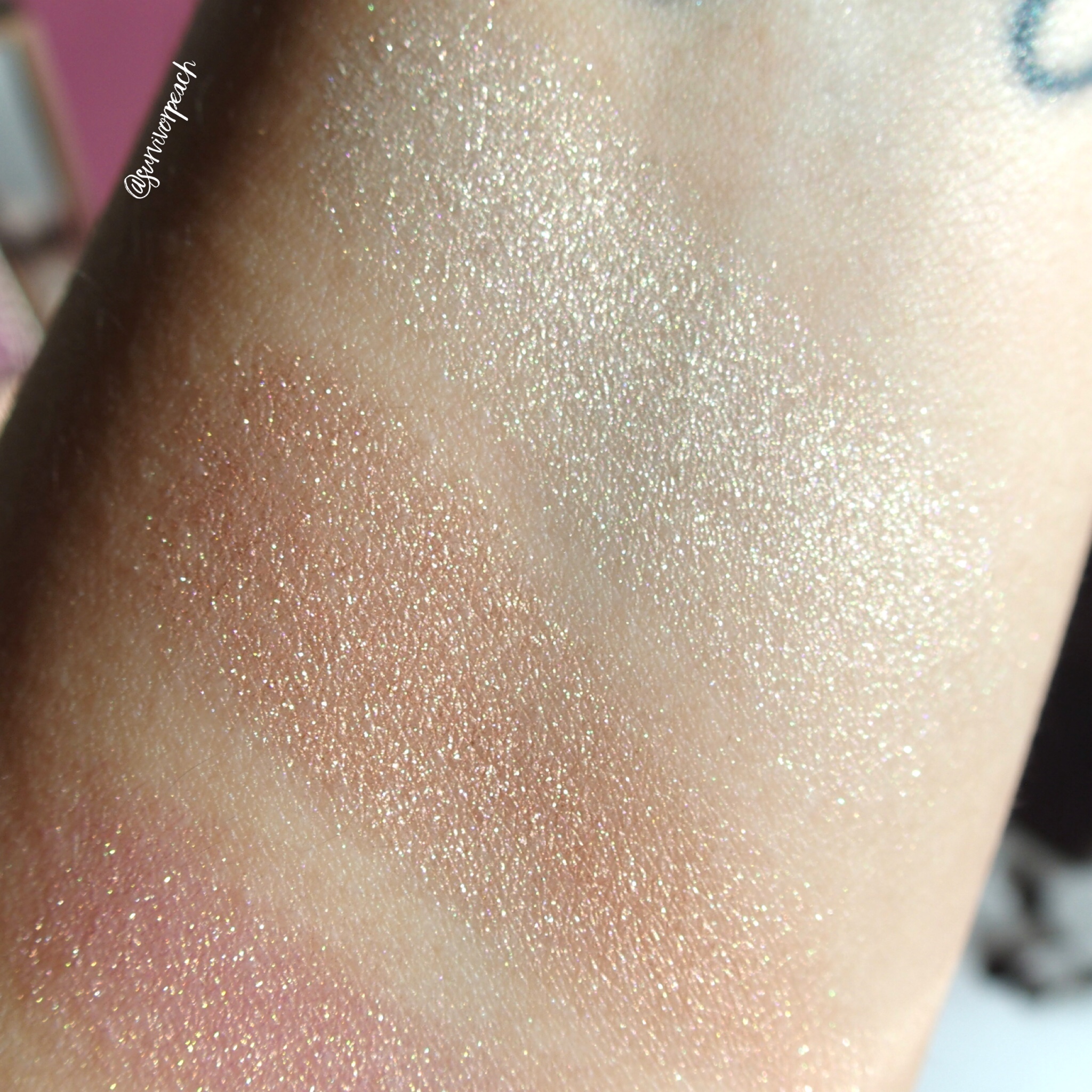 Charlotte Tilbury Glowgasm palette - Lightgasm swatches