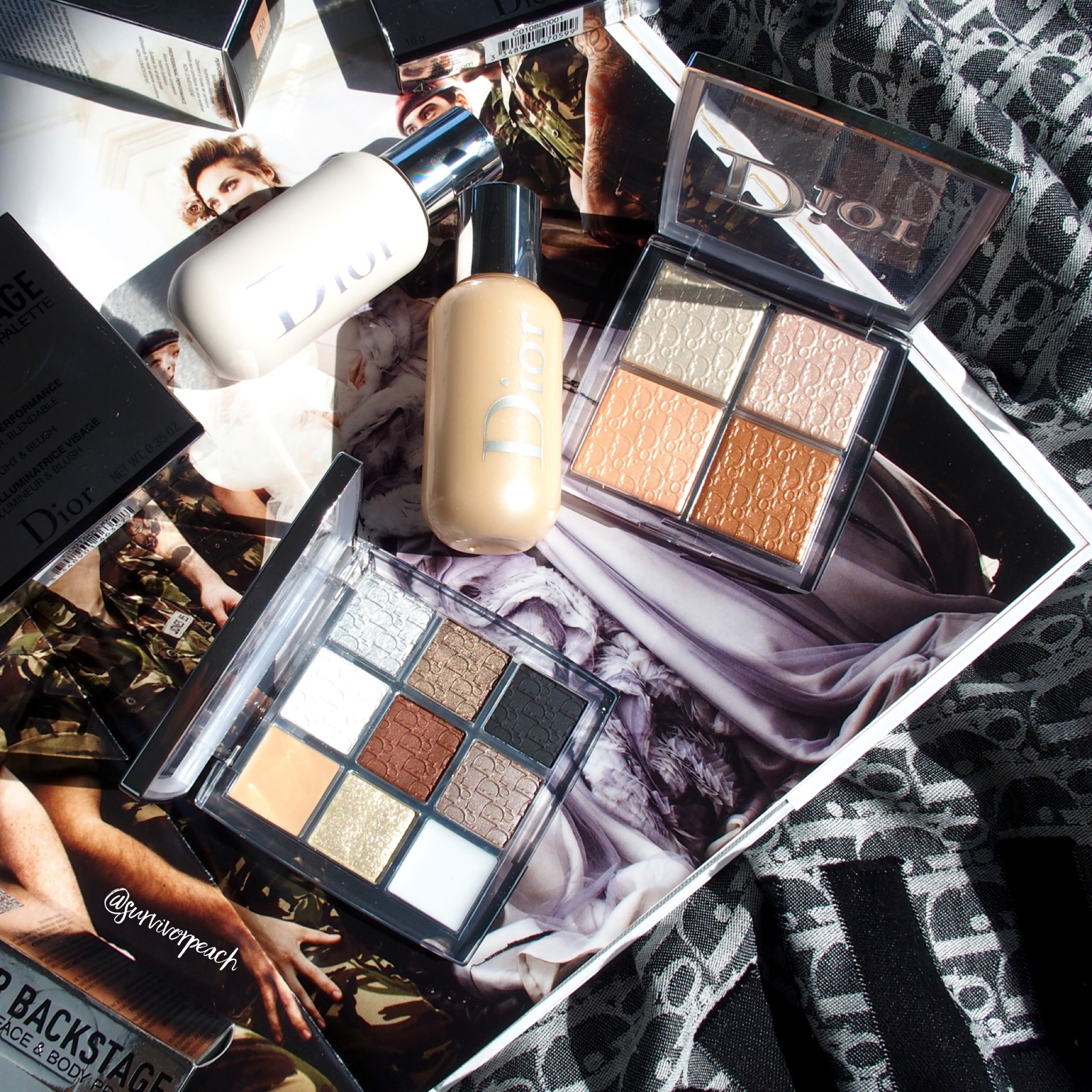 Dior Backstage: Face &amp; Body Primer, Illuminator, GLow Face Palette, Custom EYe Palette 