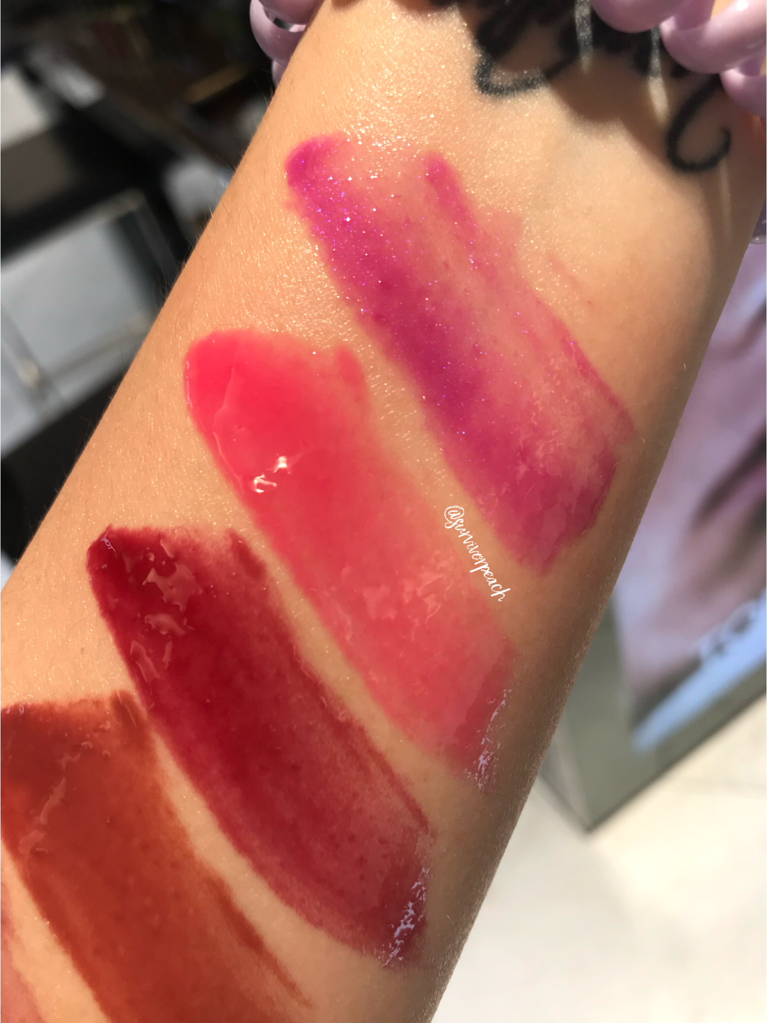 Tomford gloss Luxe swatches — Survivorpeach