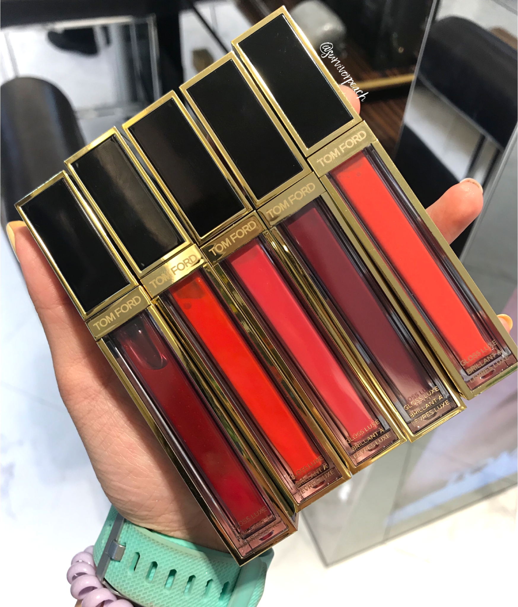  Tomford gloss Luxe swatches