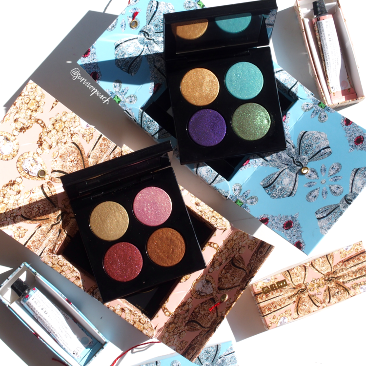 Pat McGrath BLITZ ASTRAL QUADs : Ritualistic Rose &amp; Nocturnal Nirvana swatches 