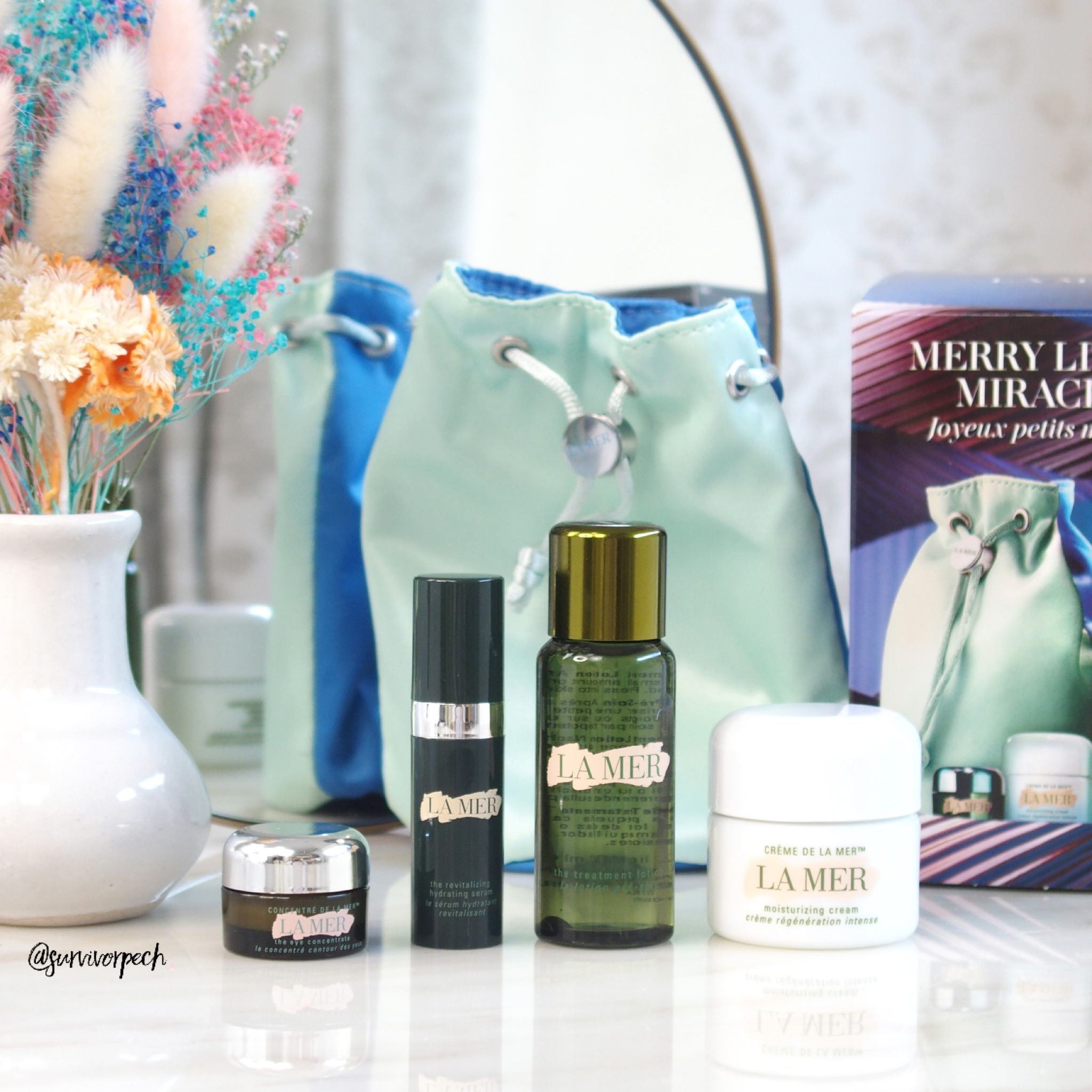 Lamer Merry Little Miracles - Treatment Lotion, Revitalizing Hydrating Serum, Creme De La Mer, The Eye COncentrate.