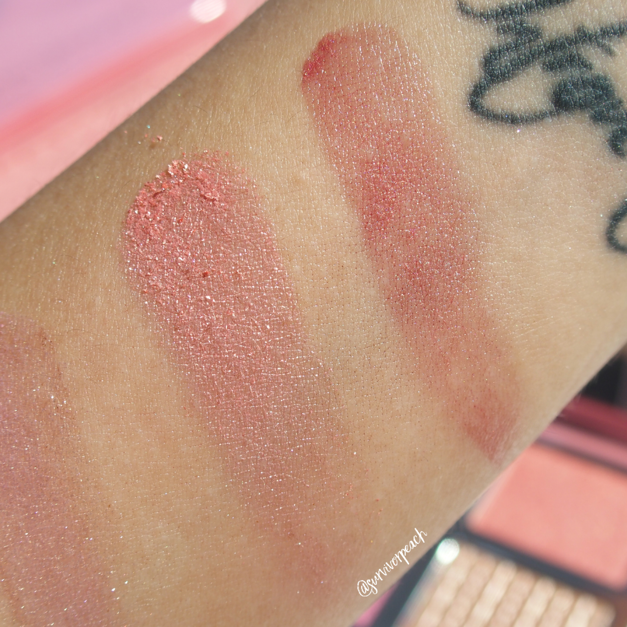 Natasha Denona Love Glow Cheek palette swatches - Glow Cream Base, Super Glow