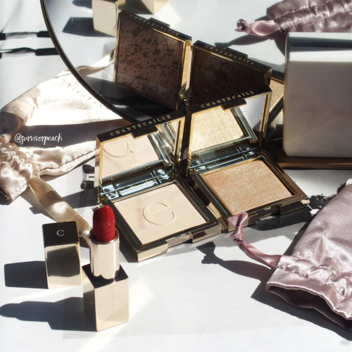 Chantecaille Chantecaille Éclat Brillant highlighter, Éclat Doux powder, Lip Cristal Review and Swatches