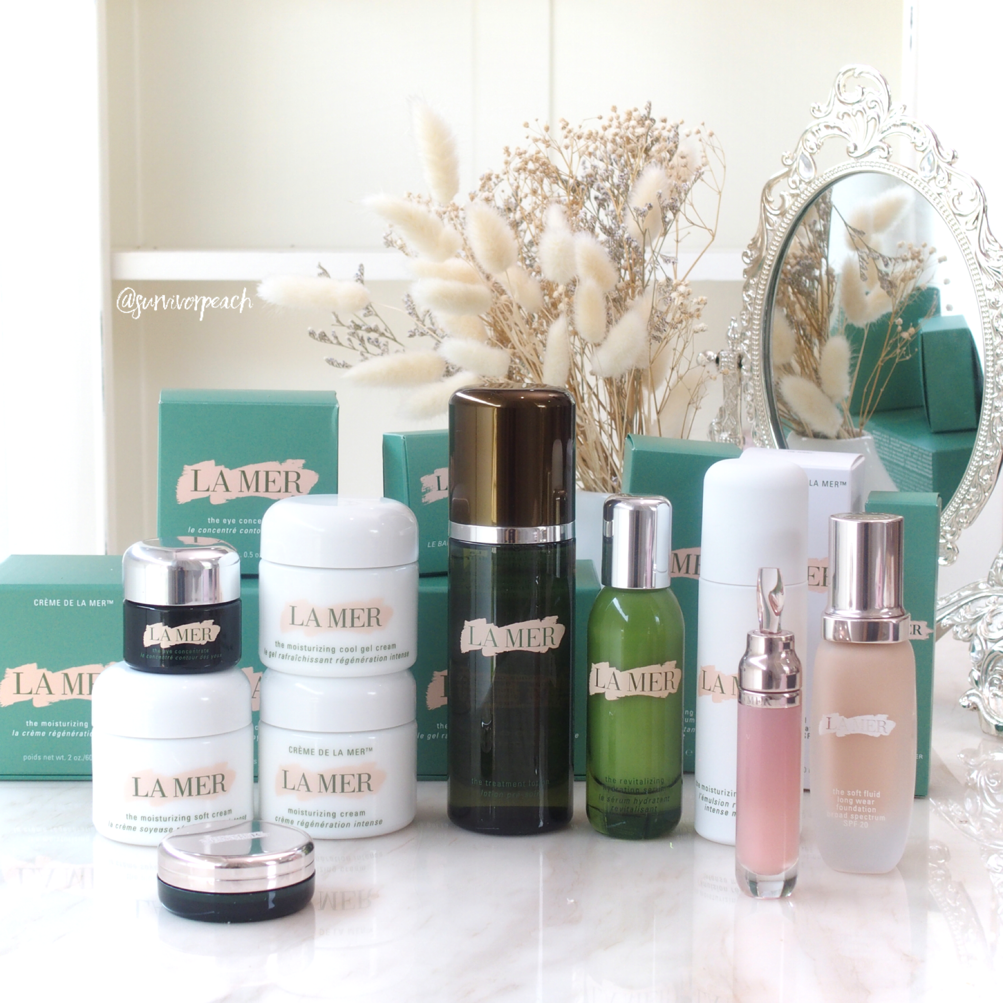 Lamer Skincare Review part 2: The Treatment Lotion, The Revitalizing  Hydrating Serum, The Eye Concentrate, Creme De Lamer, The Mosturizing Soft  Cream, the Moisturizing Cool Gel Cream — Survivorpeach