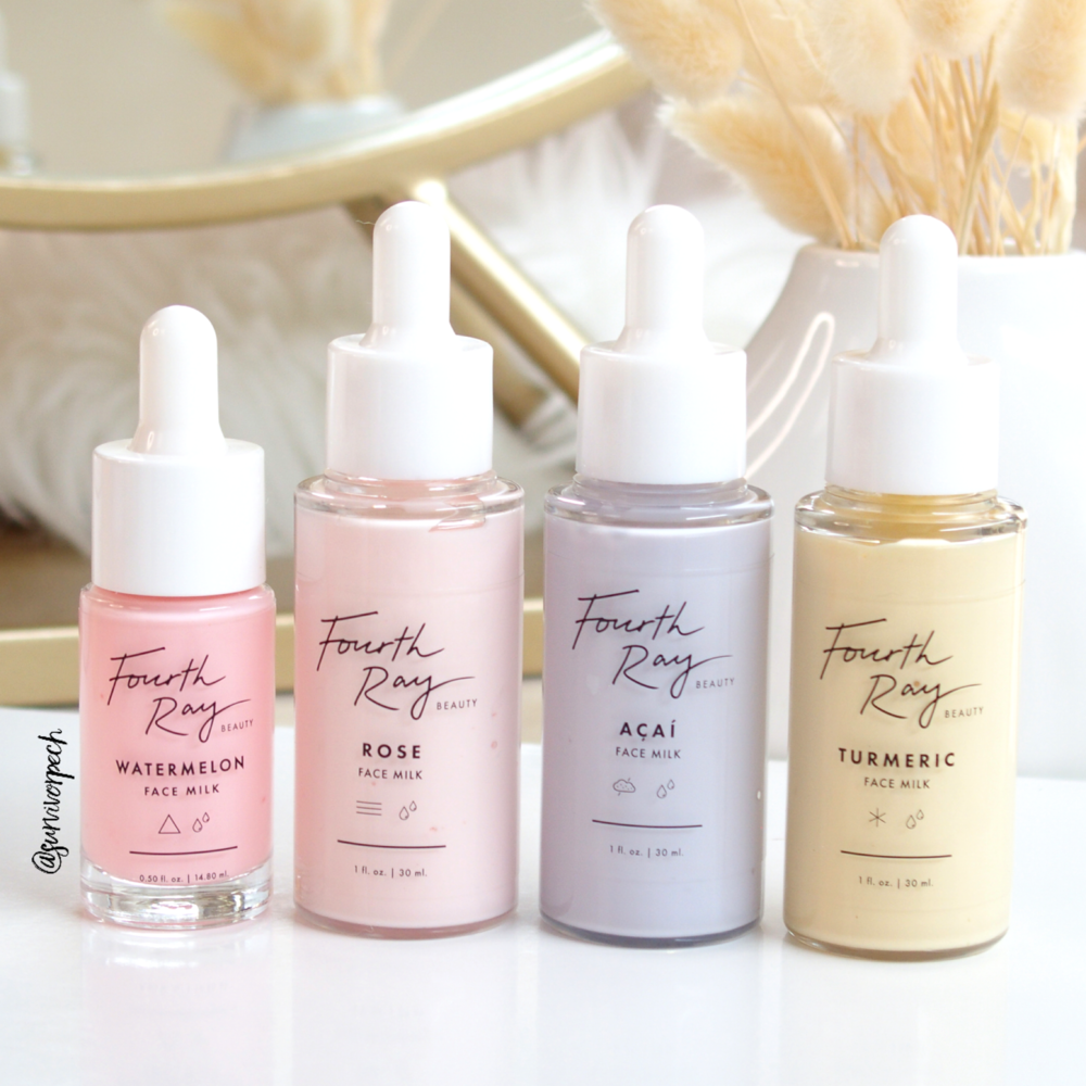 Fourth ray Beauty Part 2: Watermelon, Rose, Acai, Turmeric face milks
