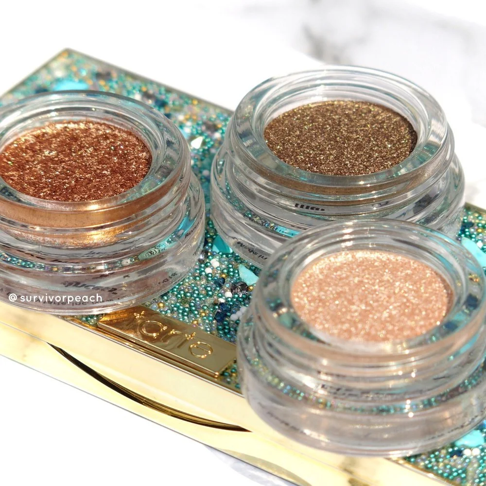 Tarte Chrome Paint Shadow Pots Review swatches