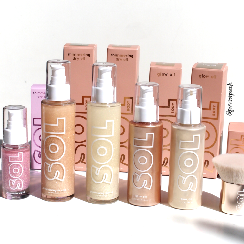 Sol body glow oil &amp; shimmering dry oil Review and Swatches