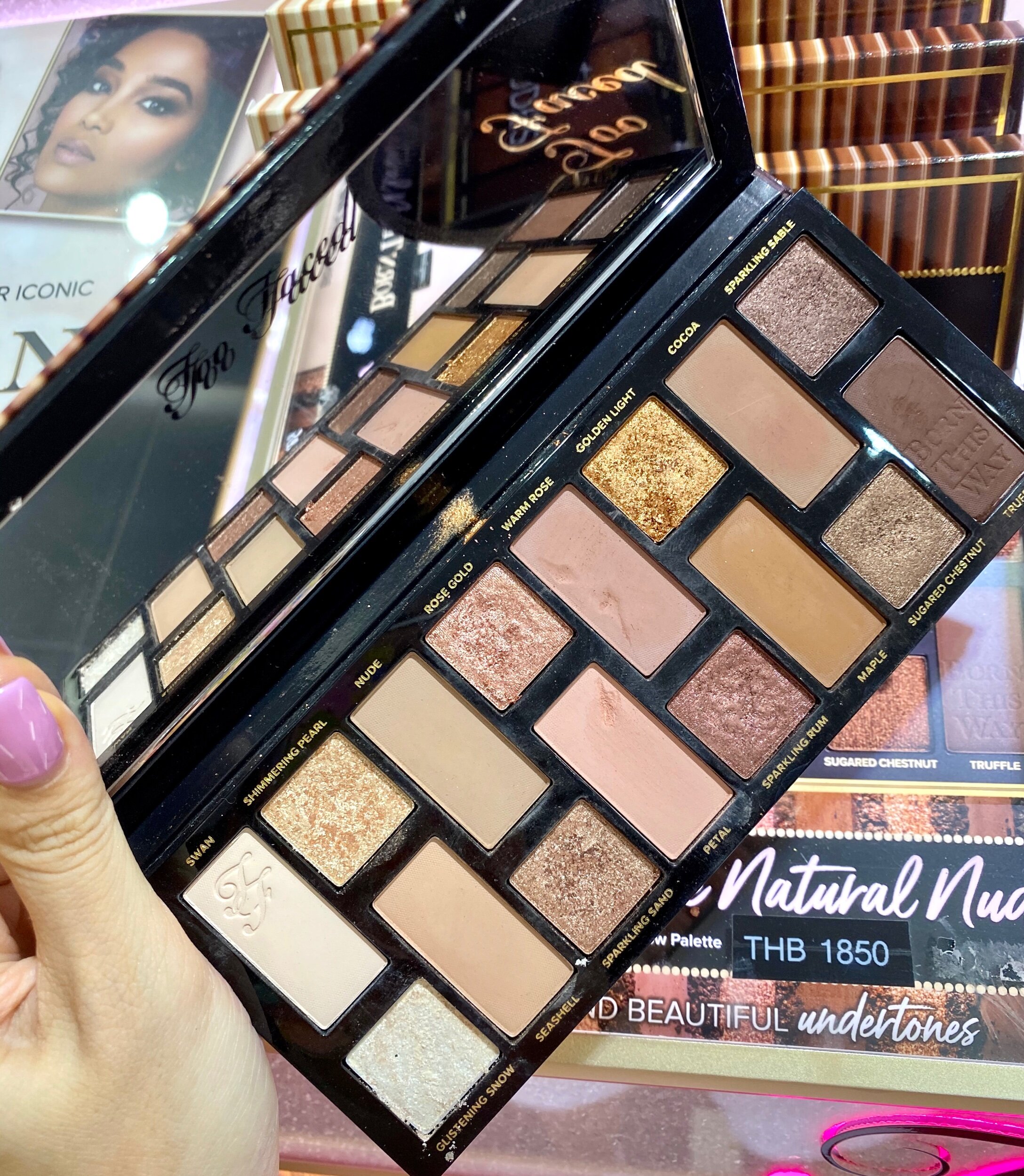 Toofaced Born This Way The Natural Nudes Eye Shadow Palette, Shake Your Palm Eye Shadow Palette Swatches — Survivorpeach