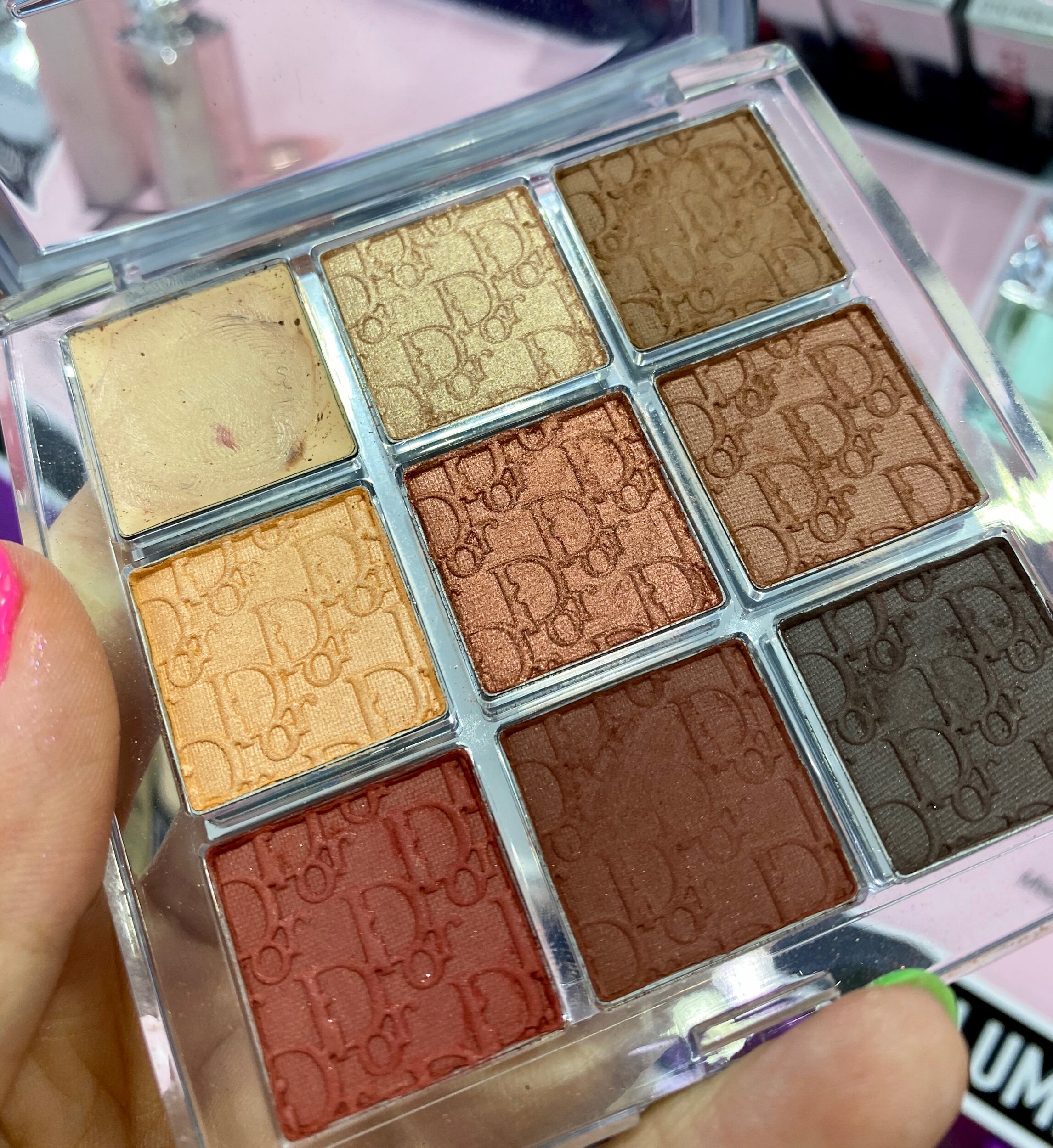 DIOR BACKSTAGE EYE PALETTE - Amber Neutral Swatches, Rosy Glow
