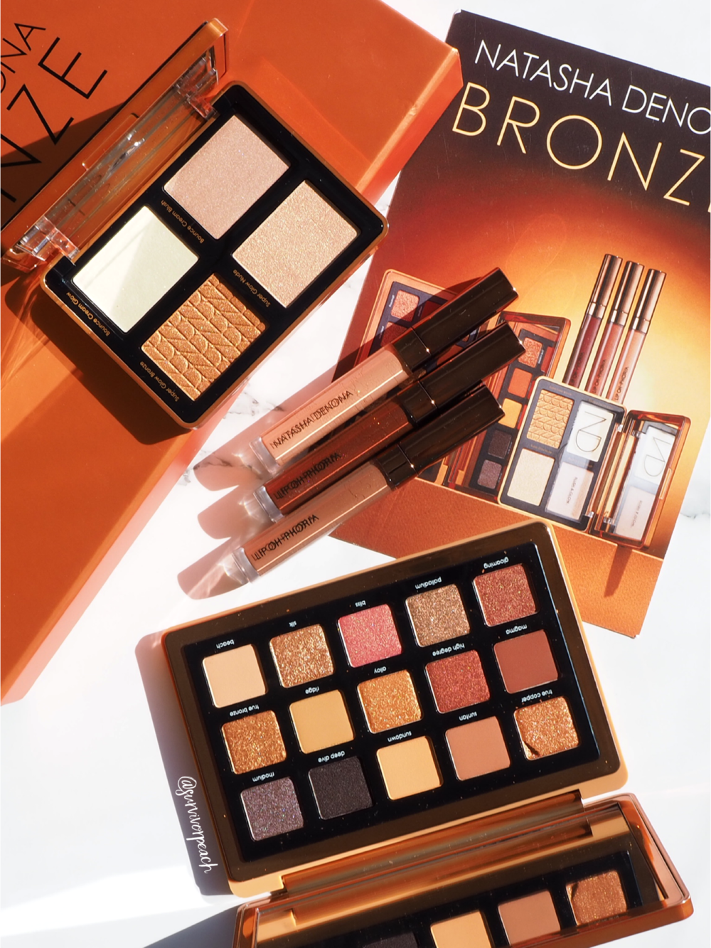 Natasha Denona Bronze Part 1: Cheek Face Glow Palette, Lip Ophoria Review and Swatches