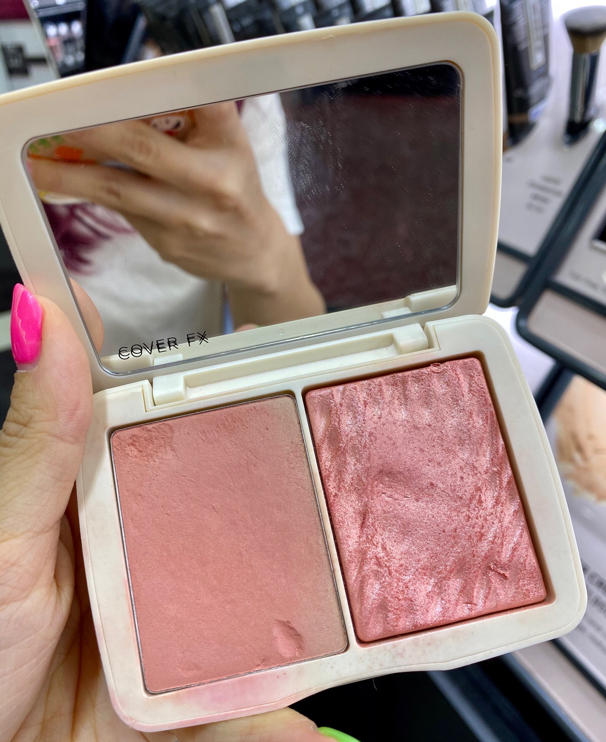 Cover FX Monochromatic Blush Duo • Cheek Palette Review & Swatches