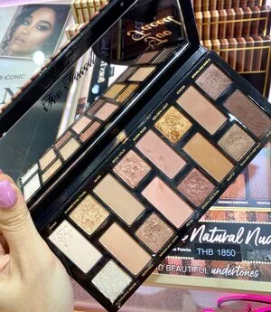 Toofaced Born This Way The Natural Nudes Eye Shadow Palette,  Shake Your Palm Palms Eye Shadow Palette Swatches