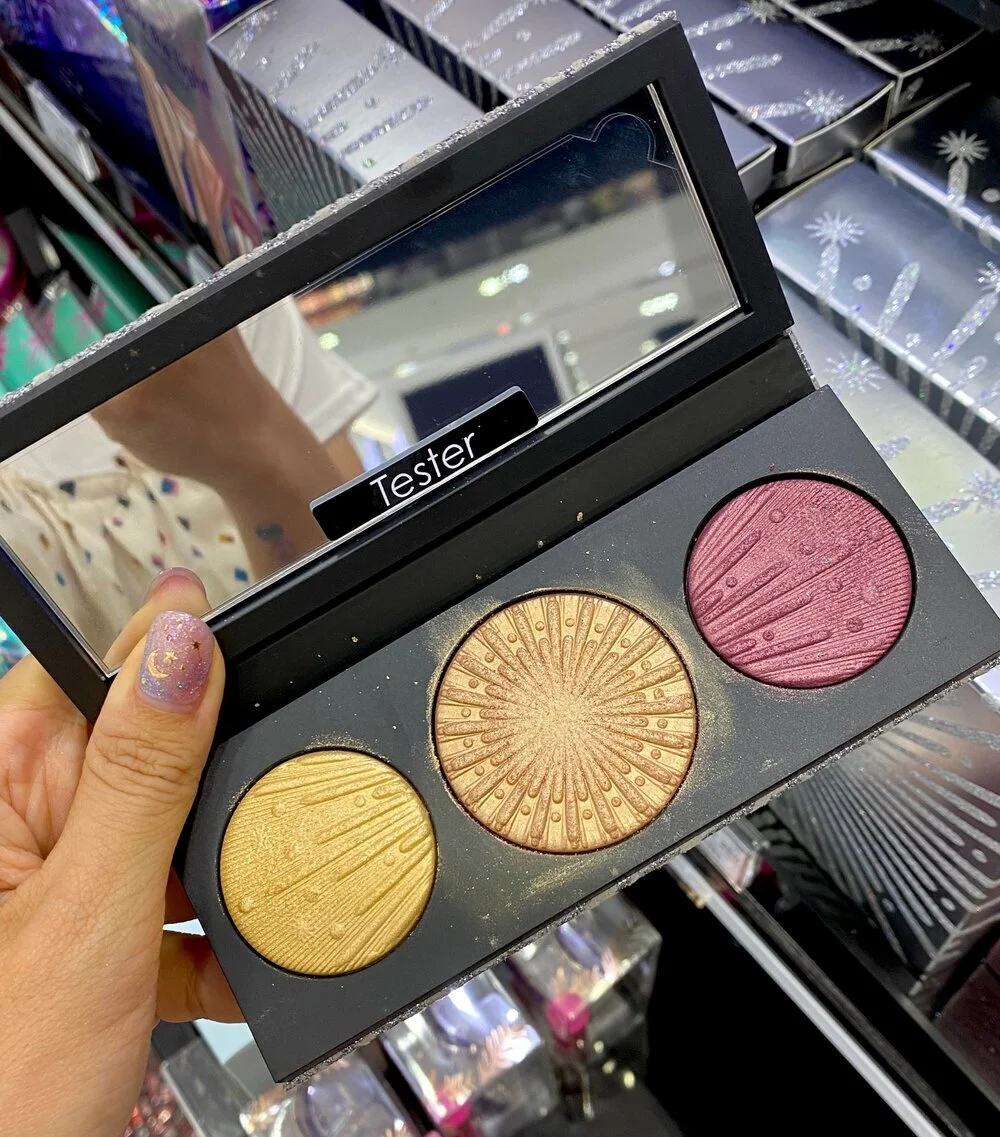 Mac Flashing Ice Extra Dimension Gold Skinfinish Trio for Holiday 2020 Swatches