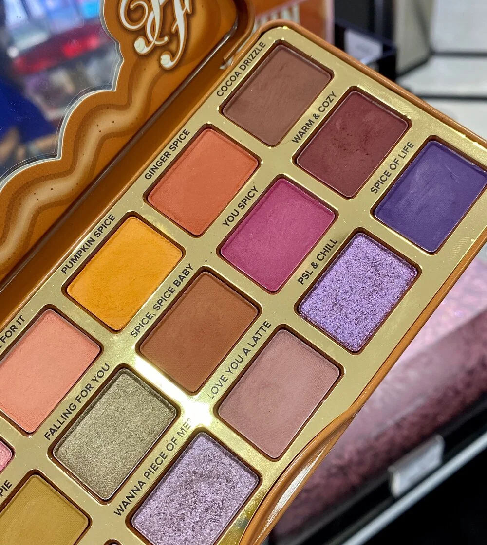 Toofaced Pumpkin Spice Warm &amp; Spicy Eye Shadow Palette + Melted Matte Pumpkin Spice Liquid Lipstick