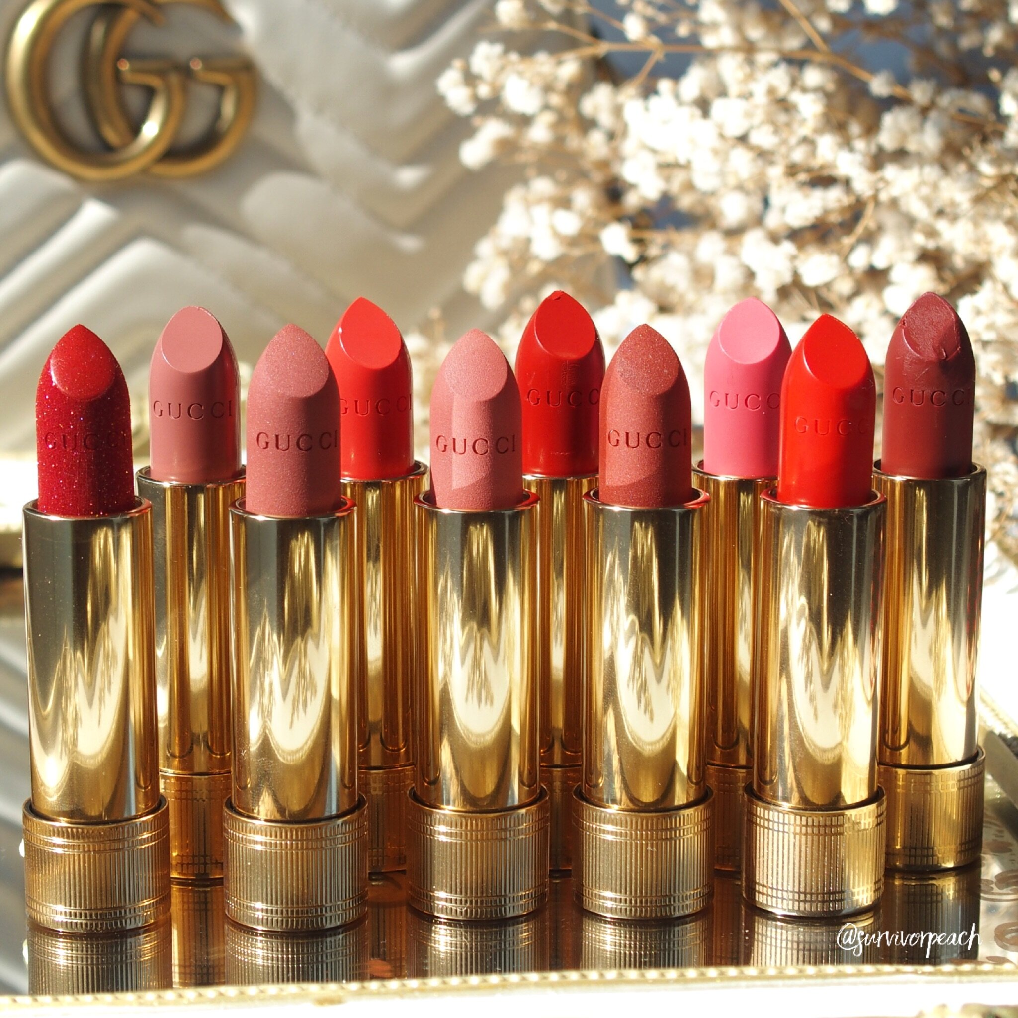 Gucci Beauty Lipstick Review Swatches: Baume à Lèvres Lip Balm, Rouge à ...