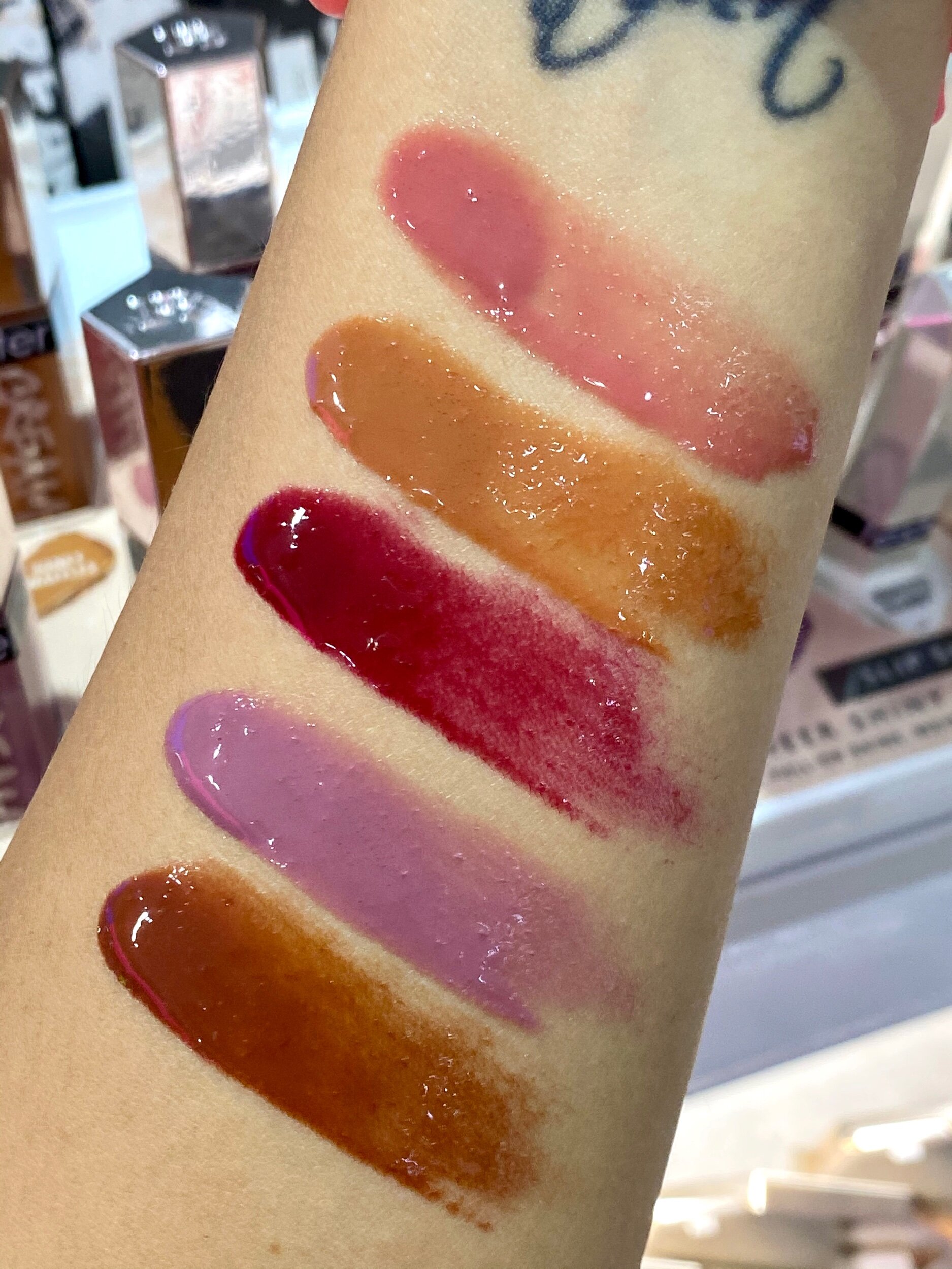 Fenty Beauty Gloss Bomb Cream Color Drip Lip Cream Swatches Survivorpeach