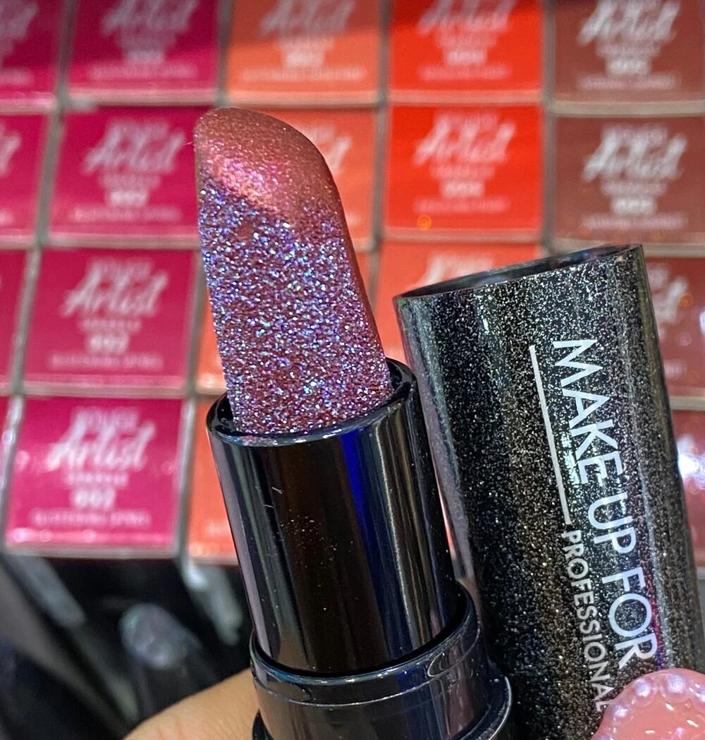 Makeup Forever ROUGE ARTIST SPARKLE MULTI-DIMENSIONAL GLITTERY LIPSTICK Swatches 