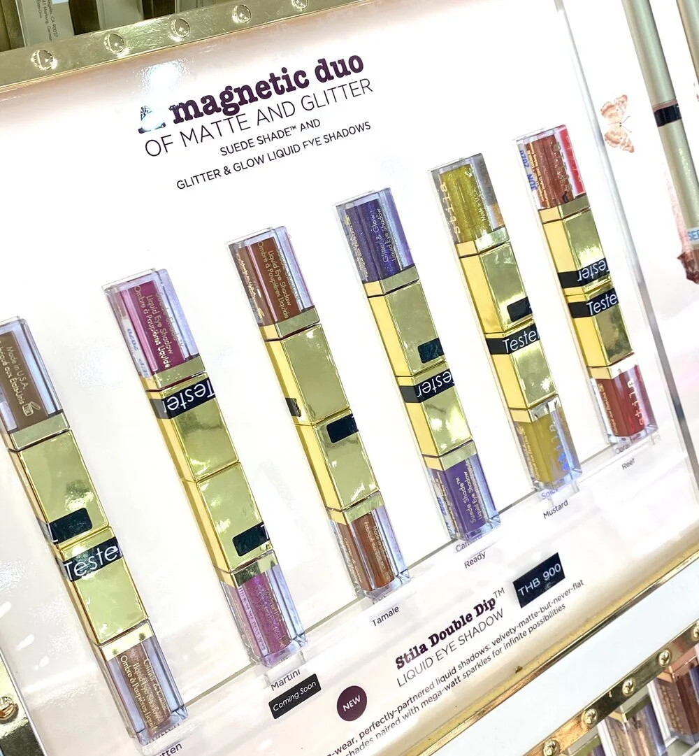 Stila Double Dip™ Suede Shade™ &amp; Glitter &amp; Glow Liquid Eye Shadows, Trifecta Metallica LIP, EYE &amp; CHEEK STICK Swatches