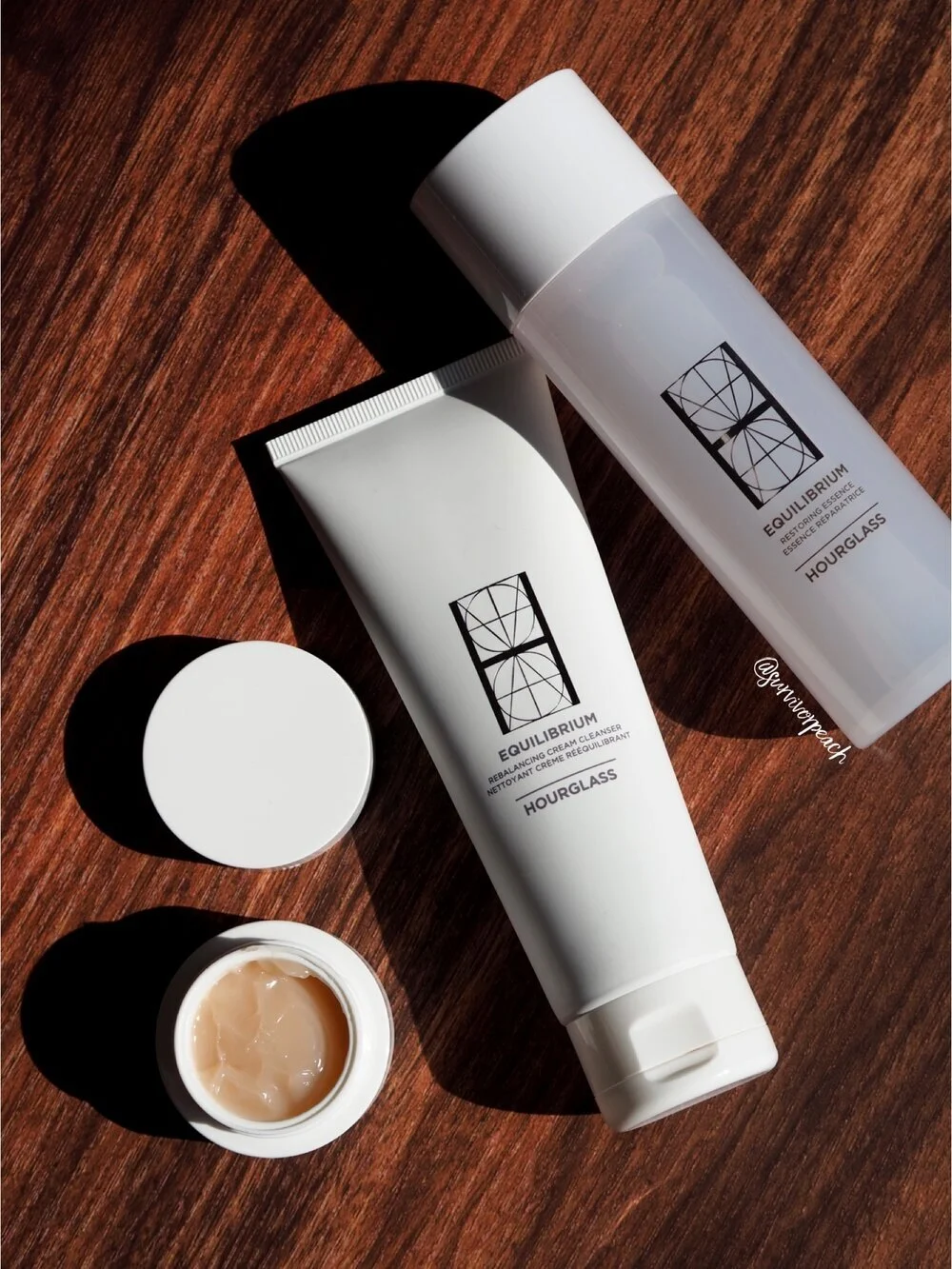 Equilibrium Skincare by Hourglass Review- Intensive Hydrating Eye Balm, Rebalancing Cream Cleanser, Restoring Essence