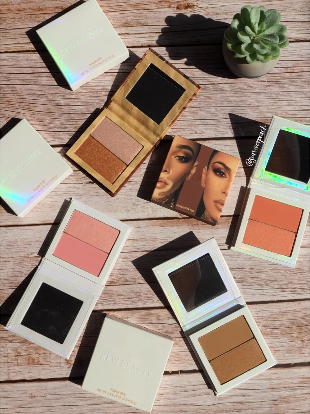 KKW Beauty Blush Duo &amp; KKW x Winnie Highlighter Duo Review &amp; Swatches