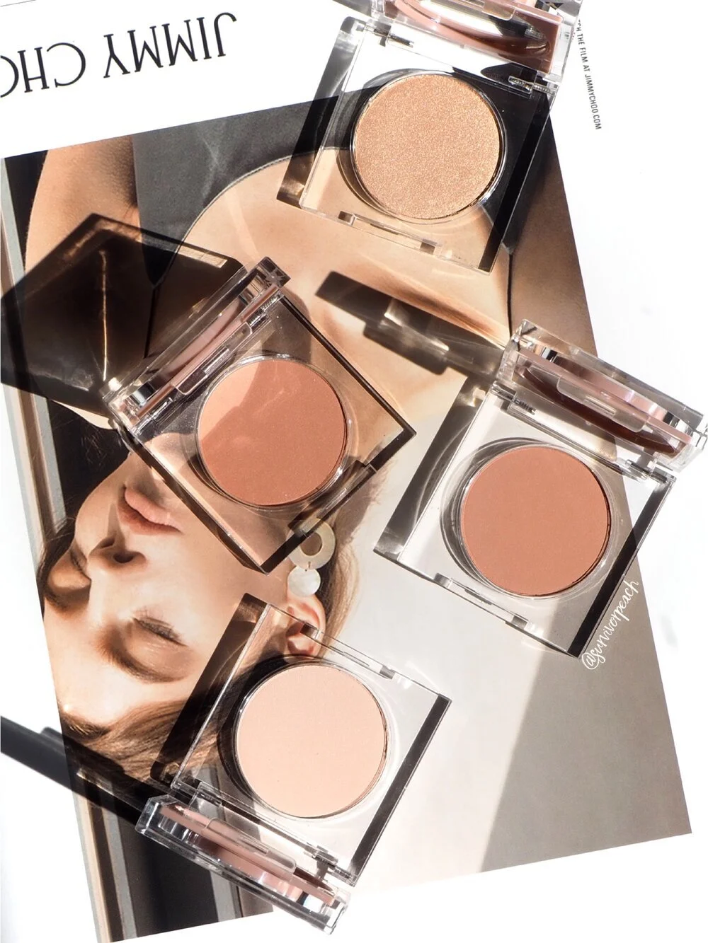 KKW Beauty Powders Review &amp; Swatches: Blush in Destiny &amp; Grace, Glitz &amp; Glam highlighter, Brighten Powder