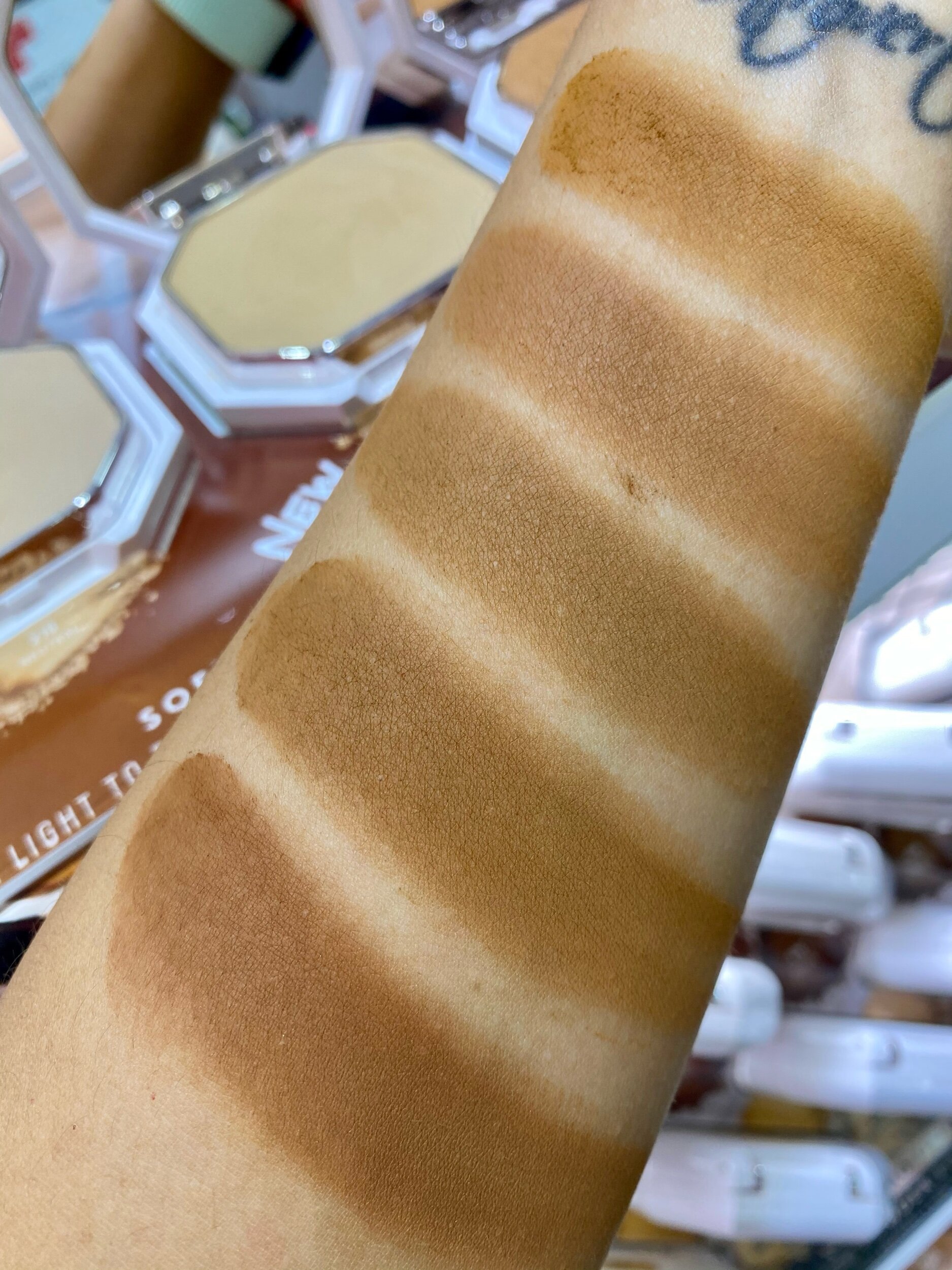 Fenty Beauty Pro Filt R Soft Matte Powder Foundation Swatches Of All Shades Survivorpeach Fenty Beauty Pro Filt R Soft Matte Powder Foundation Swatches Of All Shades Survivorpeach