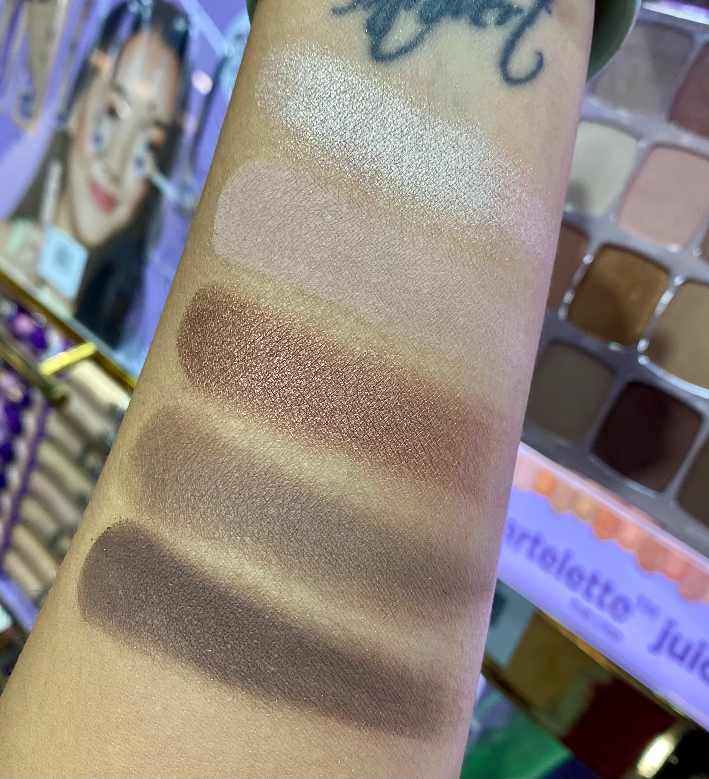 Tartelette™ juicy Amazonian clay eyeshadow palette swatches