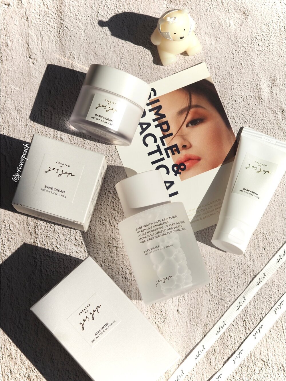 Gesgep Review part 3 Skincare: Bare Water, Bare Cream