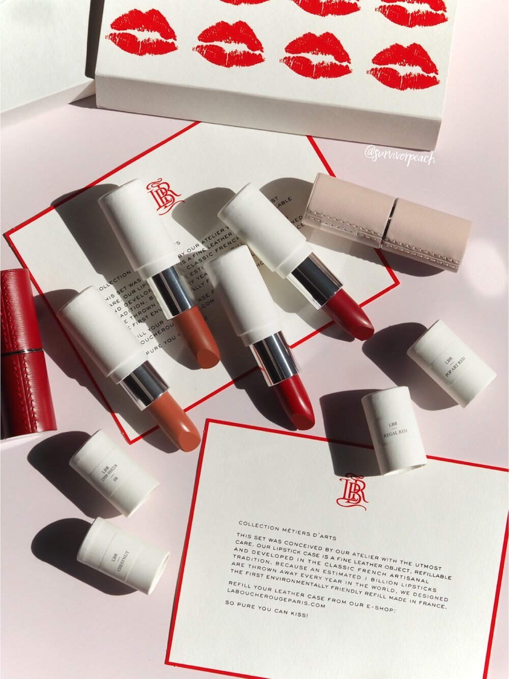 La Bouche Rouge Paris Beige Nudes, Universal Reds Lipstick Set Review &amp; Swatches