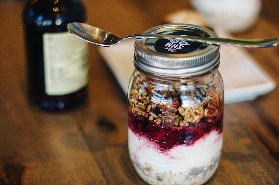 We got you, Wednesday. #humpday #workweek #foodonthego #brekkie #breakfast #mornings #breakfastinajar #healthyeats #eatlocal #granola #muesli #chia #berries #parfait #yogurt #homemade #cafeeats #foodie #nomnom #yum #eastend #eatlocal #danforth #taste