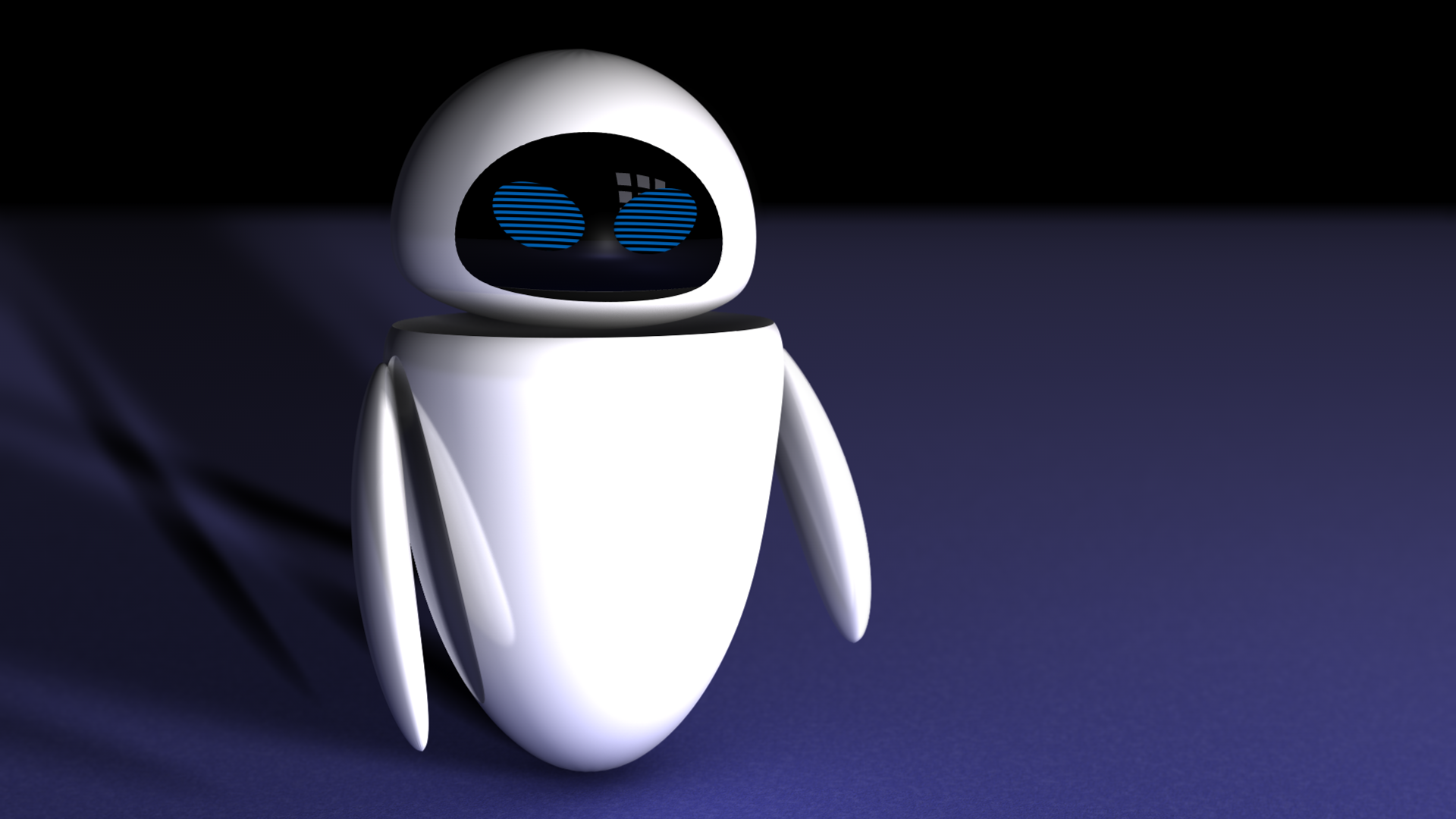 Eve de la película WALL-E, es un robot que tiene emociones. Imagen de ahdirectory.info