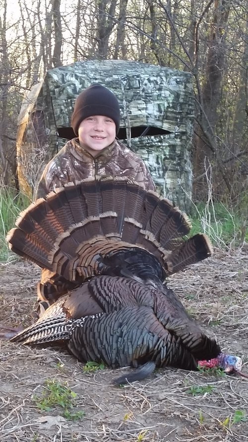 Pat found a great bird for his son Noah on a "Plan B" property that he didn't get a chance to roost birds on the night previous. 