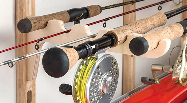 woodlands horizontal fishing rod rack — talic storage systems