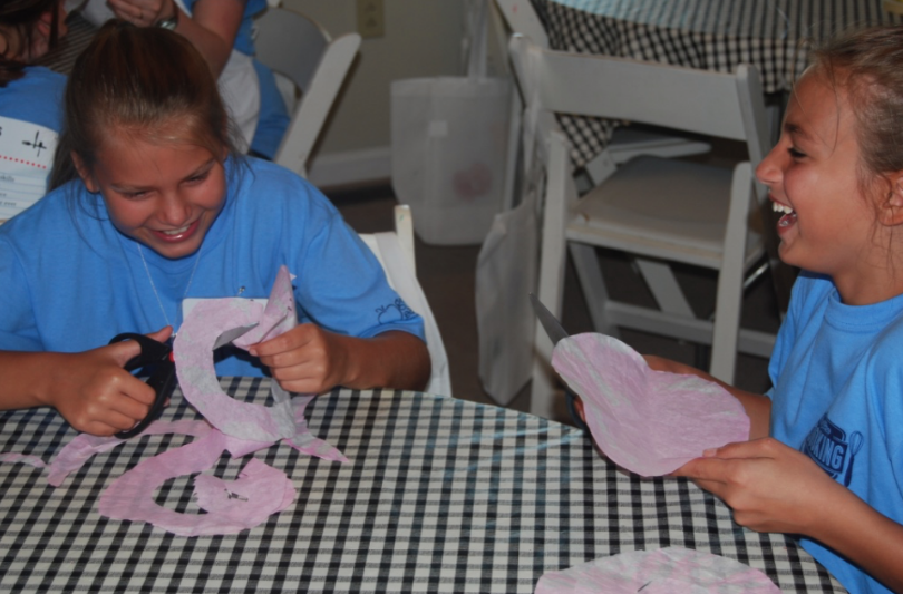 Two Advanced Campers in the craft room
