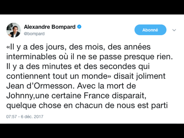 Les Sciences Po rendent hommage à Jean d'Ormesson et Johnny Hallyday