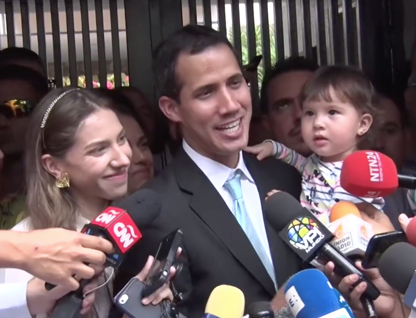 Juan Guaidó et sa famille.