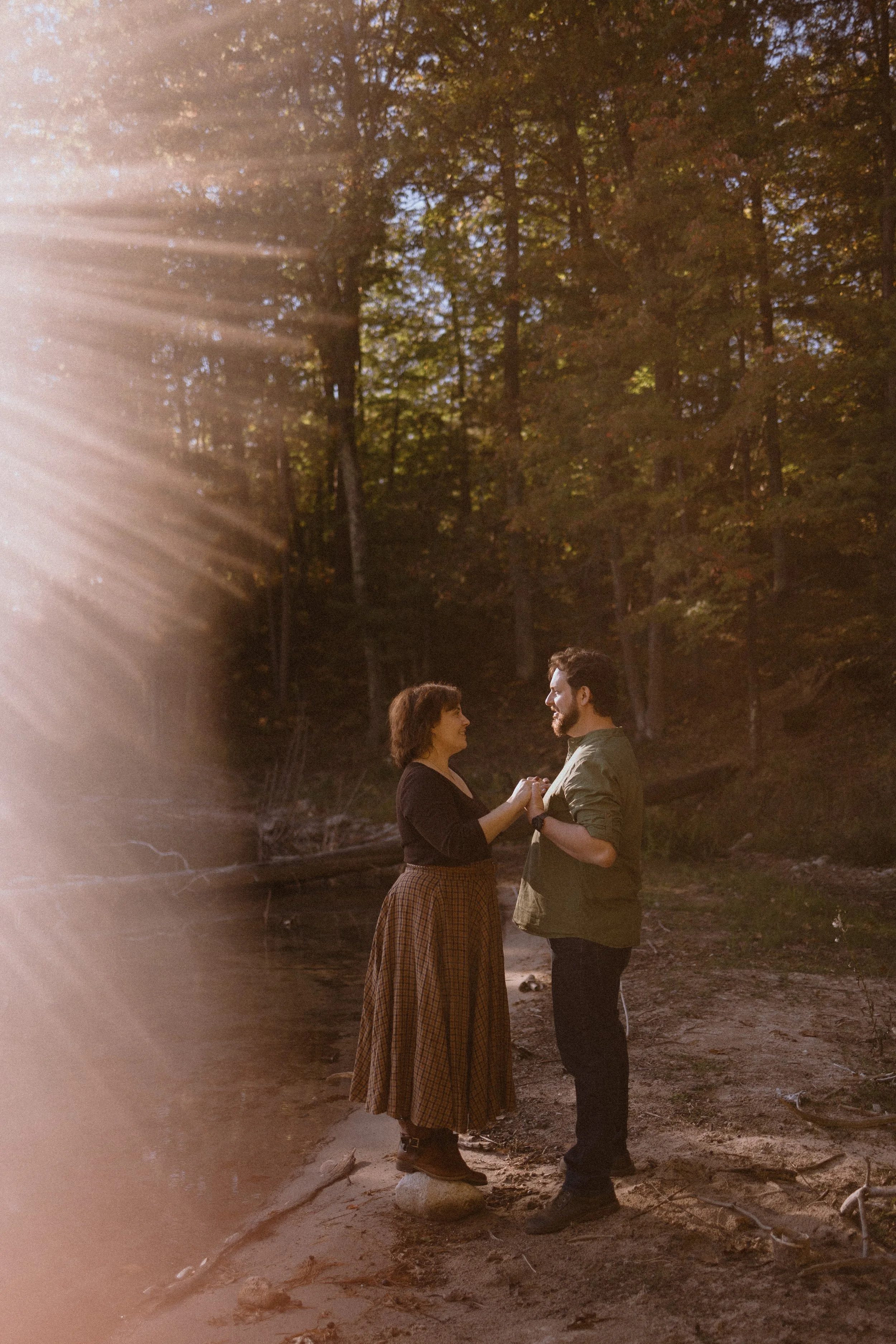 Amy + Steven // Wisconsin Northwoods Engagement Session