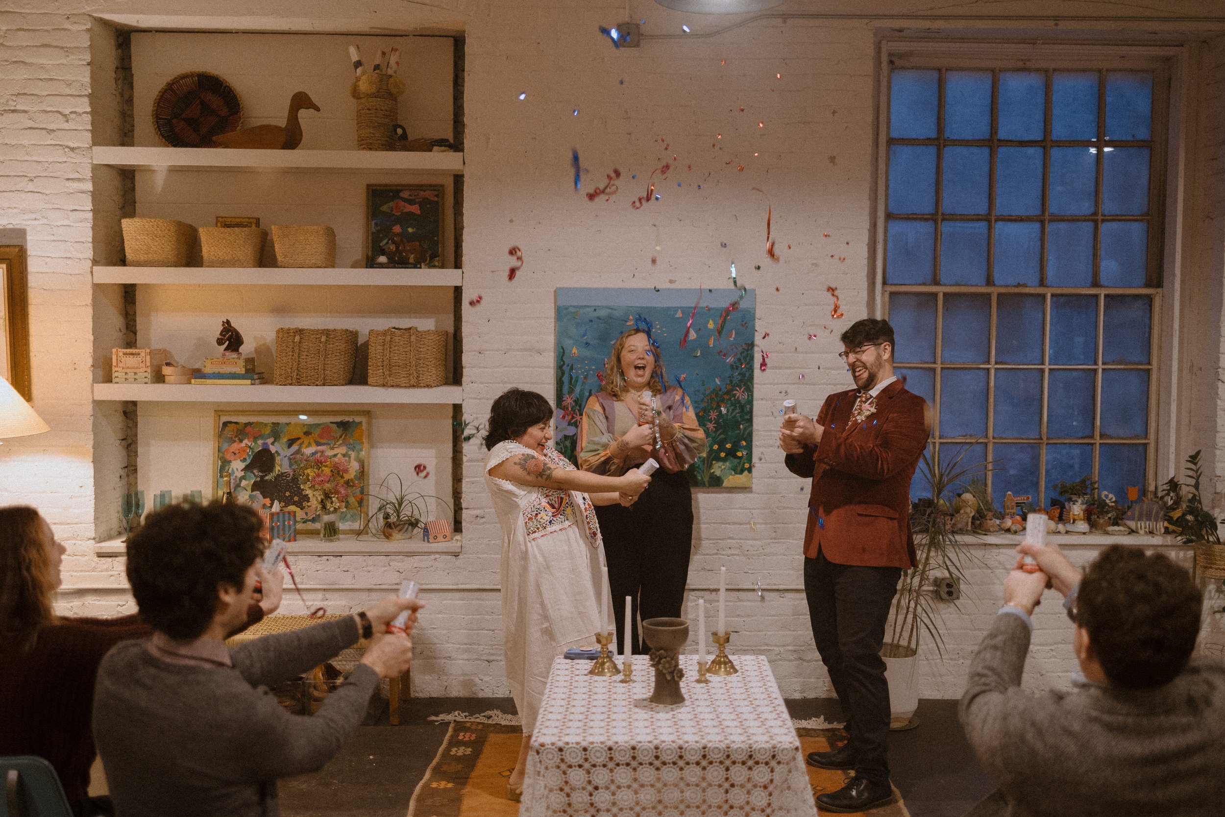 Kristen + Grant // Cozy + Colorful Milwaukee Microwedding