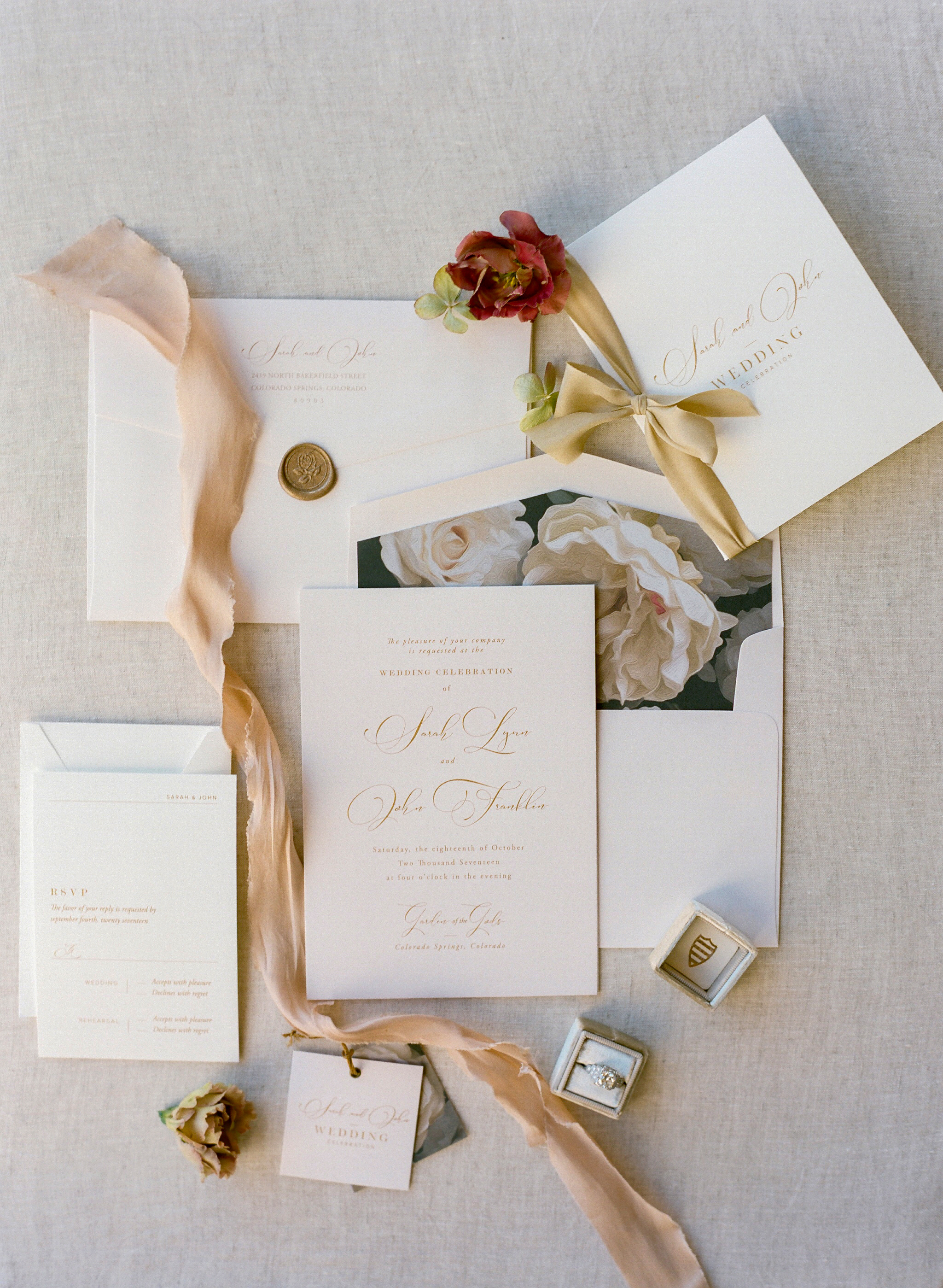  Wedding Stationery at the Garden of the Gods in Colorado Springs, Colorado 