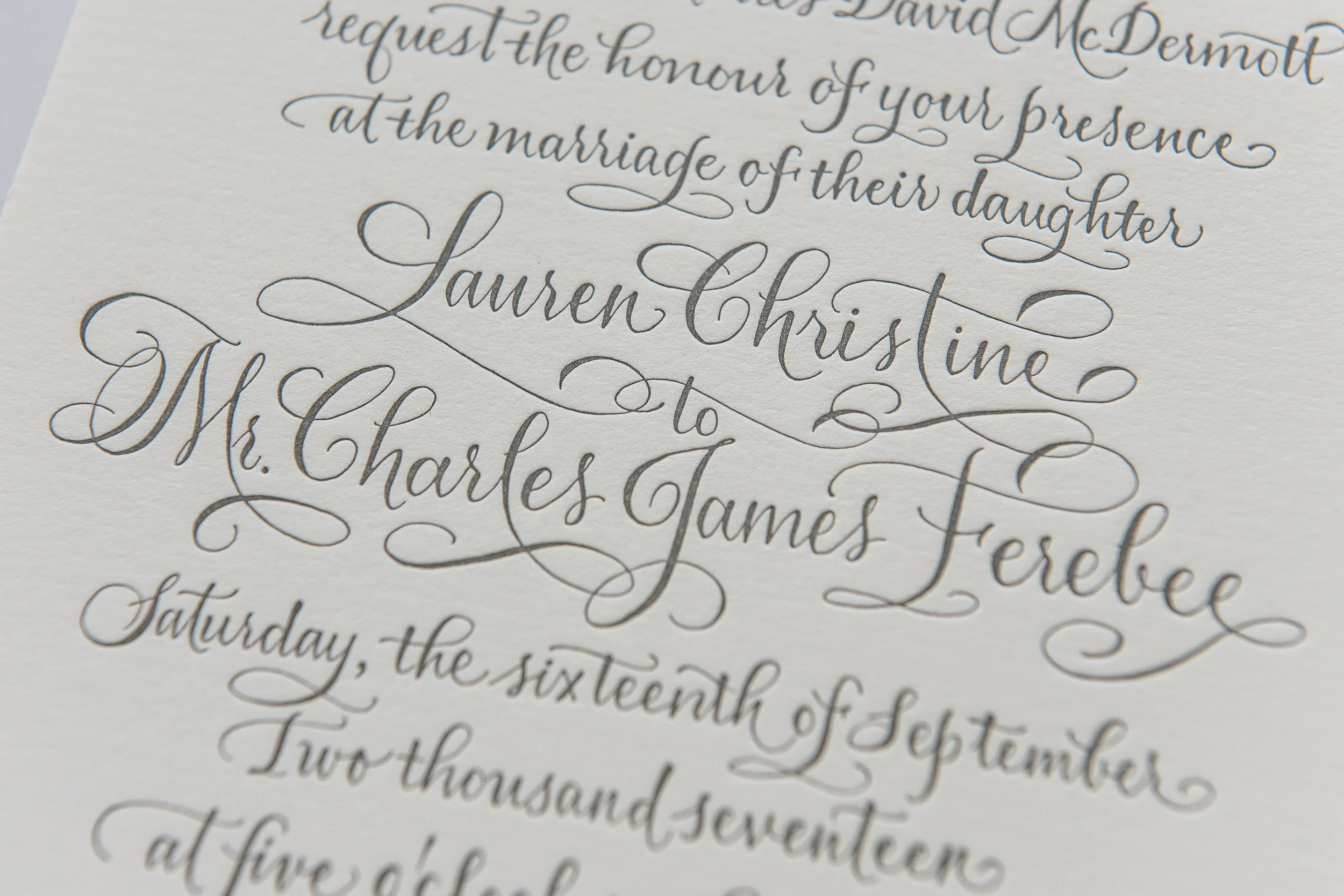 Letterpress Invitation