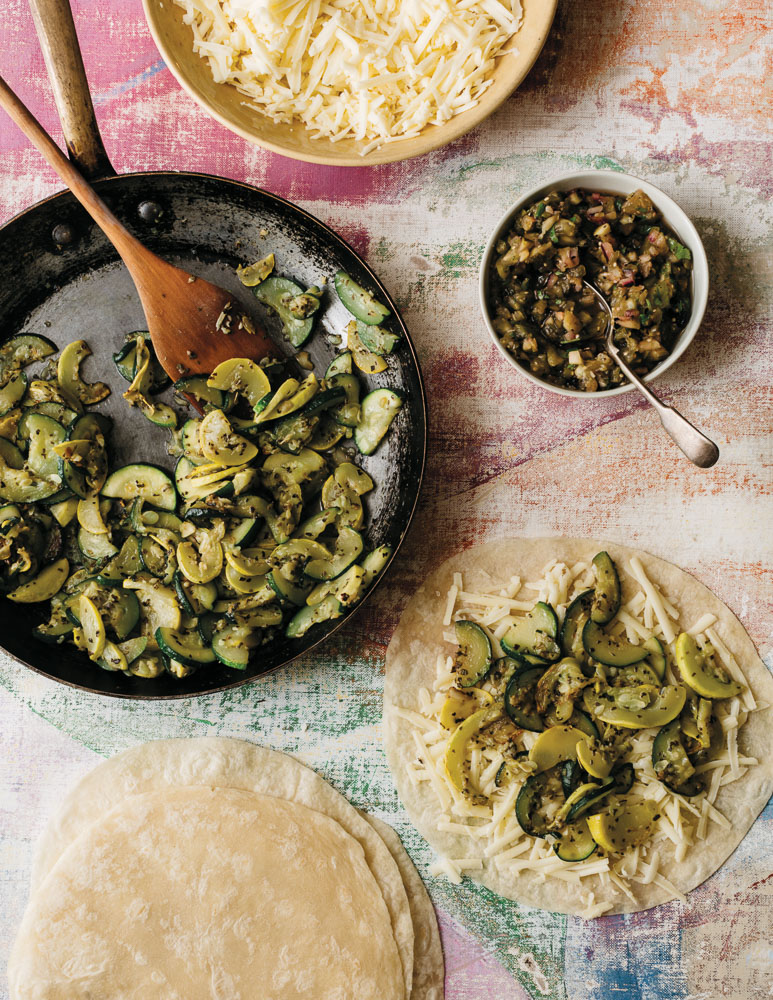 Zucchini and Summer Squash Quesadillas 