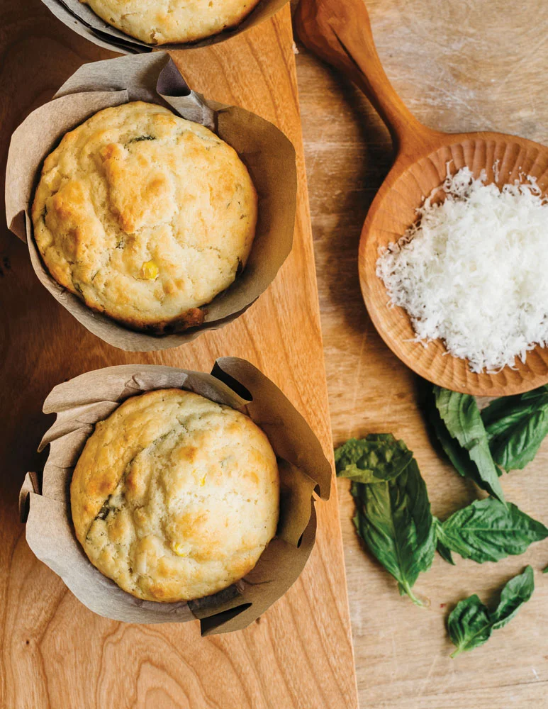 Corn-Basil Muffins