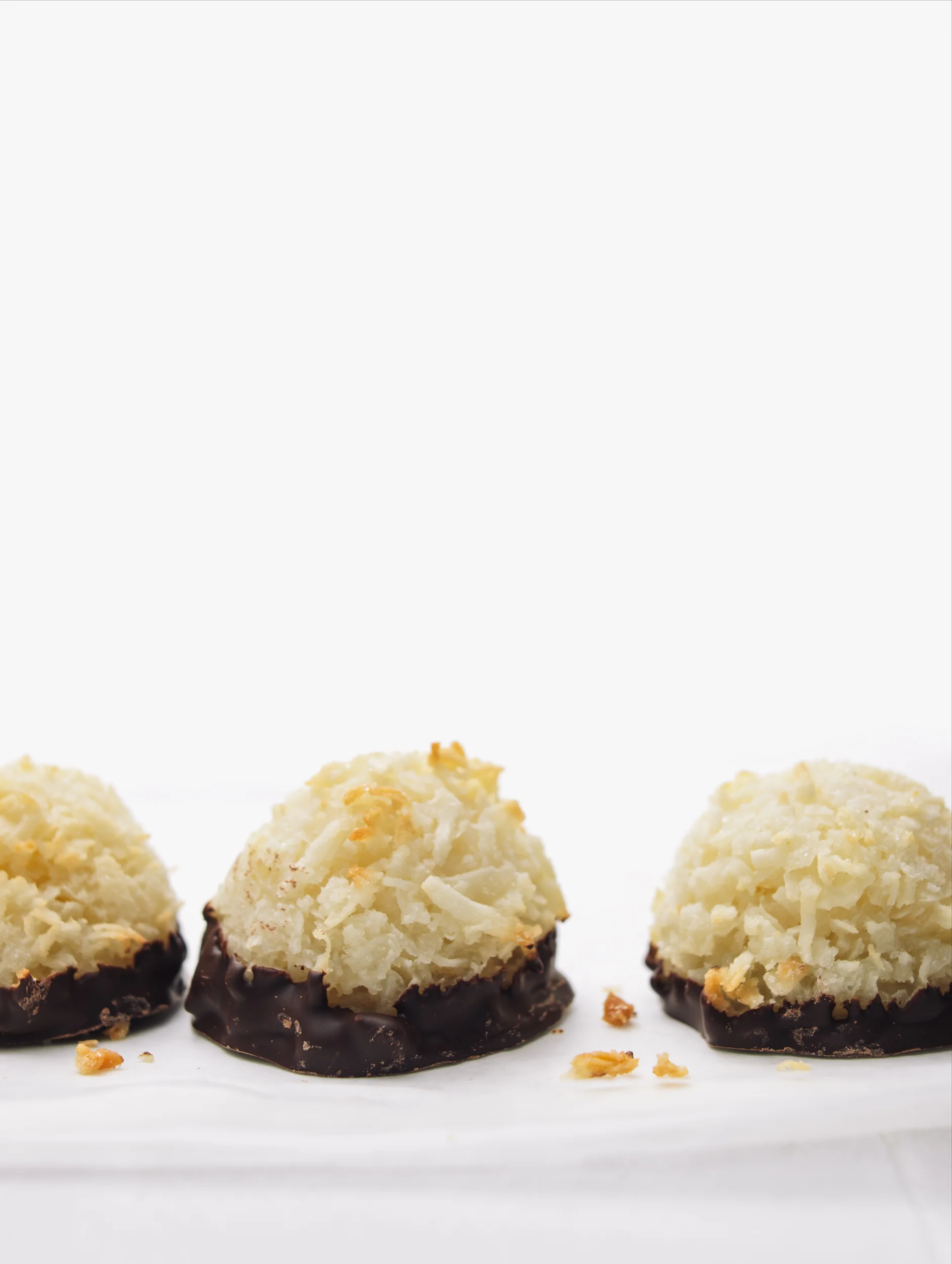 Chocolate-Dipped Coconut Macaroons
